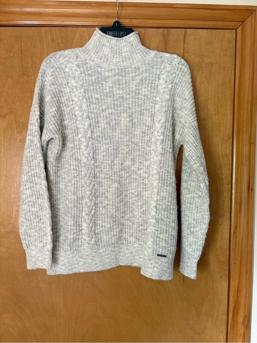 Abercrombie & Fitch Cream Button Down Knit Sweater